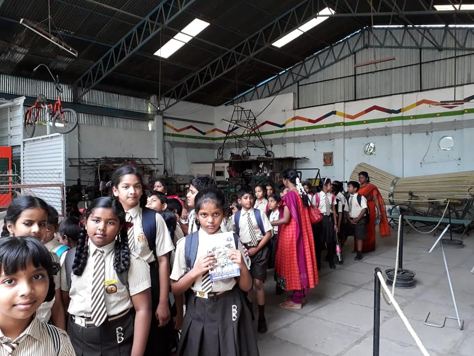 Joshitha school children field trip at car museum